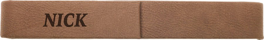 Engraved Leatherette Single Pen Case - Dark Brown