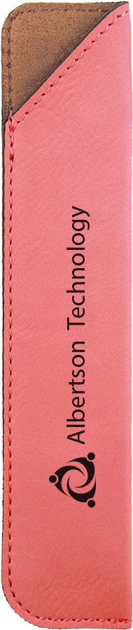 Engraved Leatherette Pen Sleeve - Pink