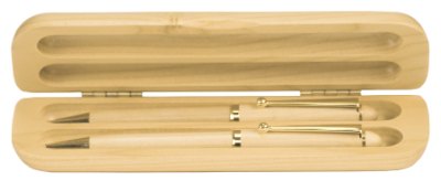 Engraved Maple 2-Pen Case