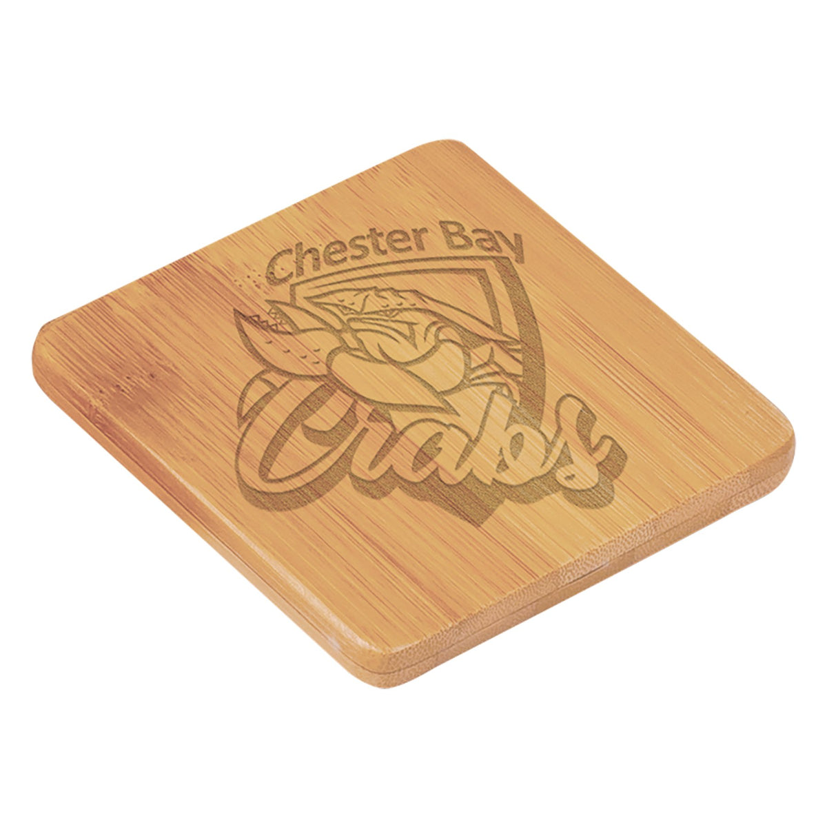 Engraved Square Bamboo Coaster