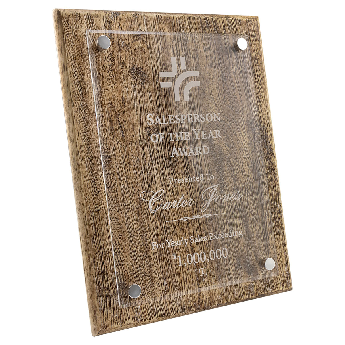 Engraved Barnwood Floating Acrylic Plaque - 9 x 12 in