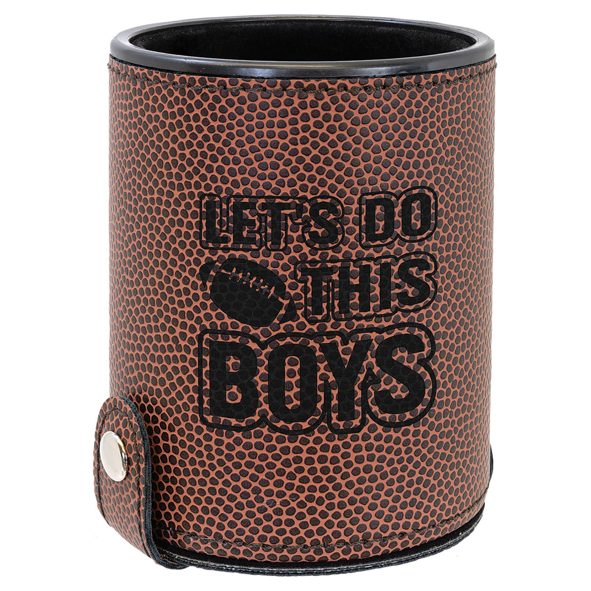 Engraved Football Leatherette Dice Cup with 5 Dice