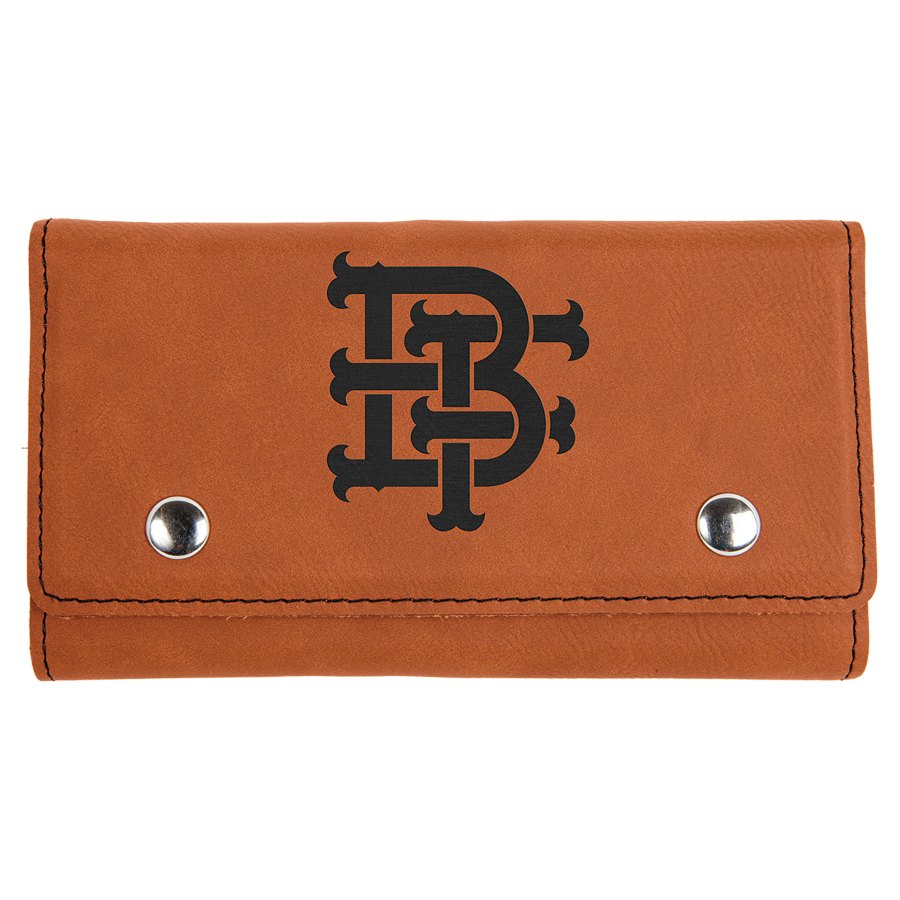 Engraved Leatherette Card and Dice Set - Rawhide