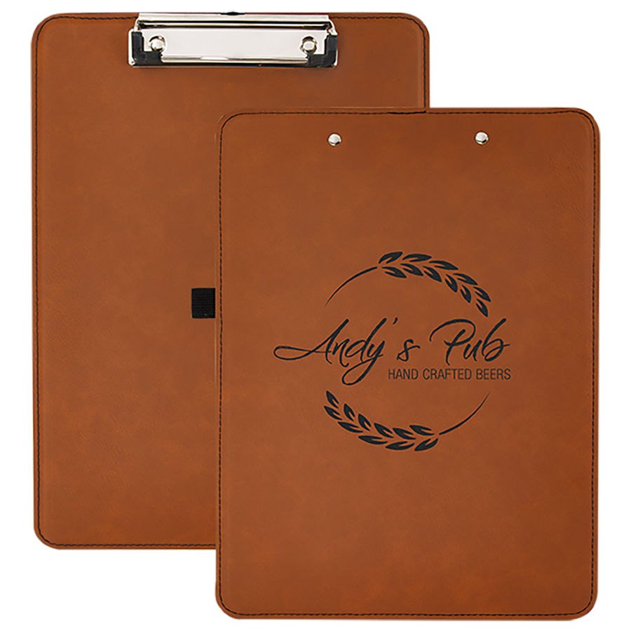 Engraved Leatherette Clipboard - Rawhide