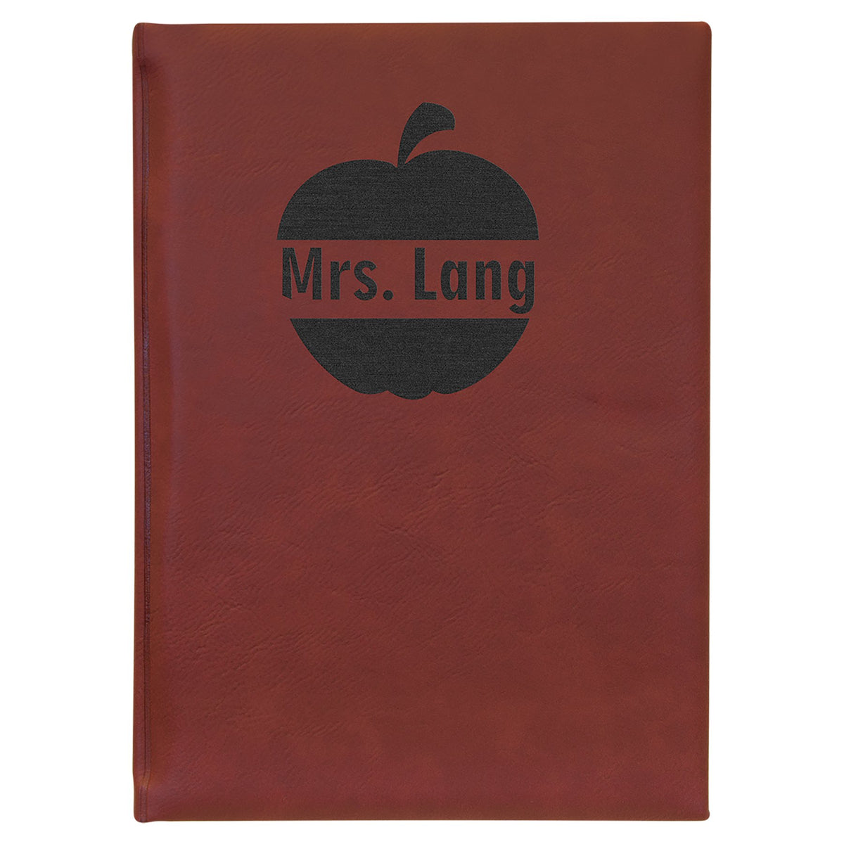 Engraved Leatherette Journal with Lined Notepad - Rose / 7 x 9 3/4 in