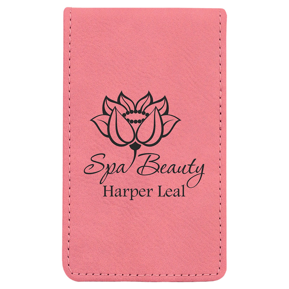 Engraved 7-Piece Leatherette Manicure Gift Set - Pink