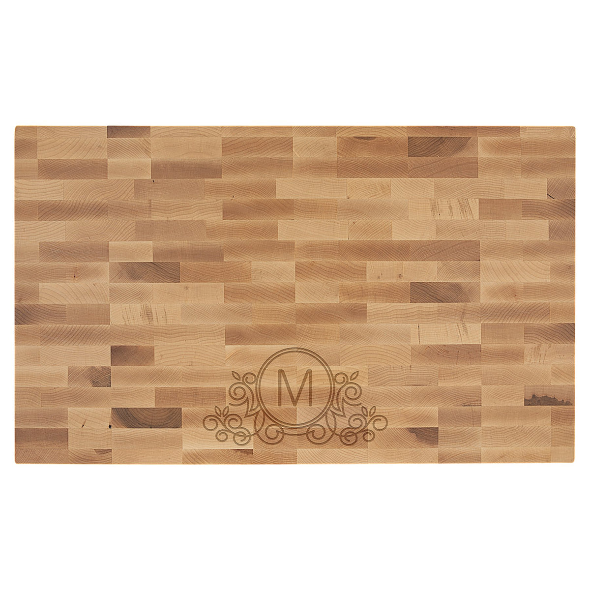 Engraved Maple Butcher Block Cutting Board - 22 x 13 x 1 1/2 in