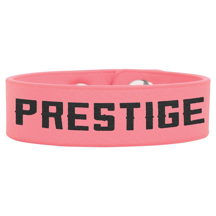 Engraved Leatherette Youth Cuff Bracelet - Pink