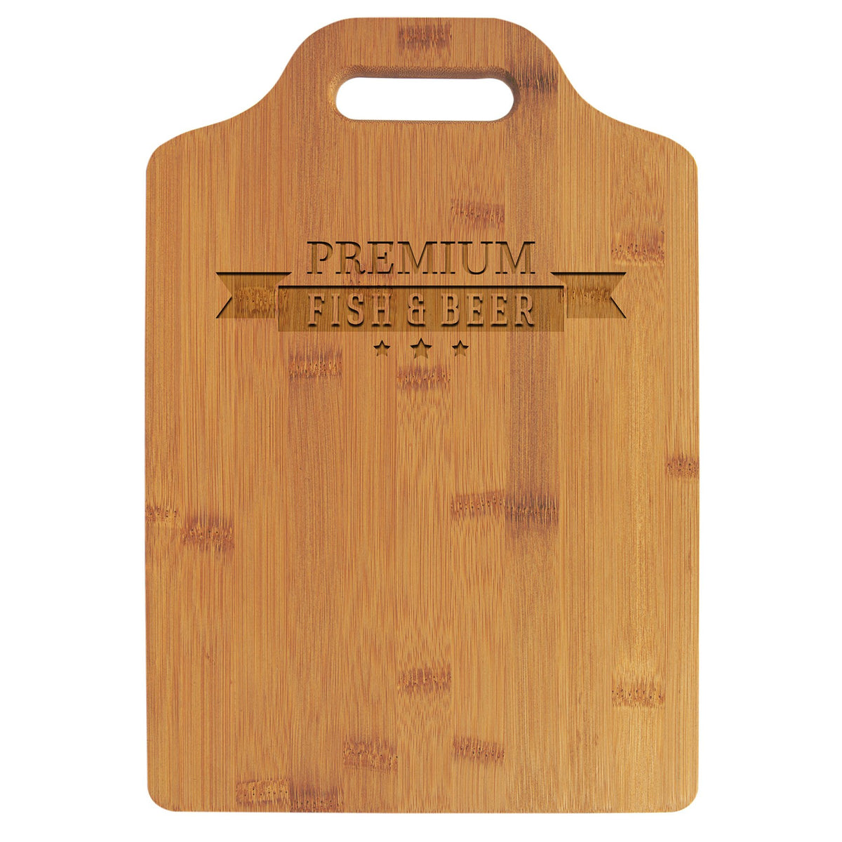 Engraved Bamboo Cutting Board with Handle - 13 x 9 in