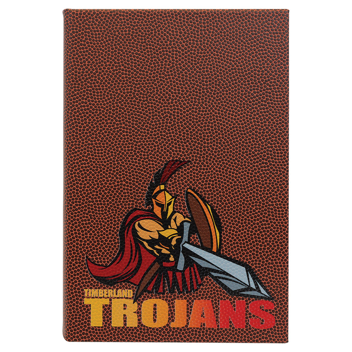 Engraved Football Leatherette Journal with Lined Notepad