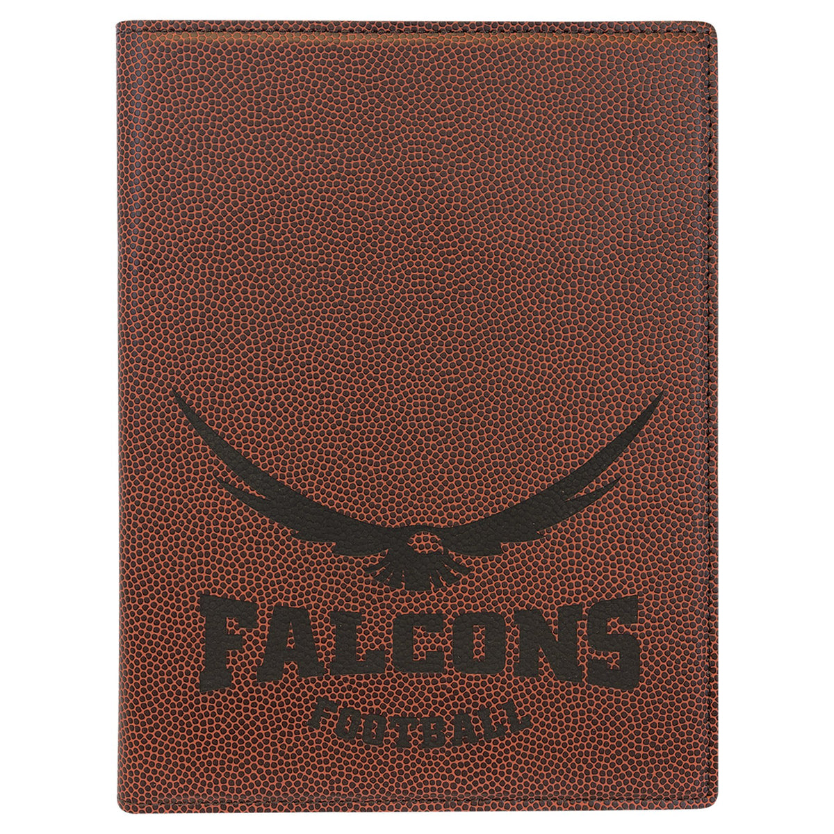 Engraved Football Leatherette Portfolio with Notepad