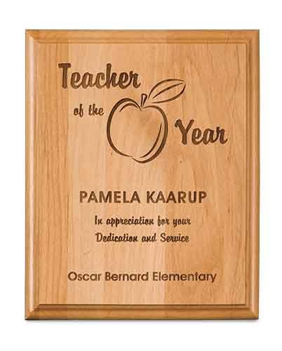 Engraved Genuine Red Alder Plaque - 9 x 12 in