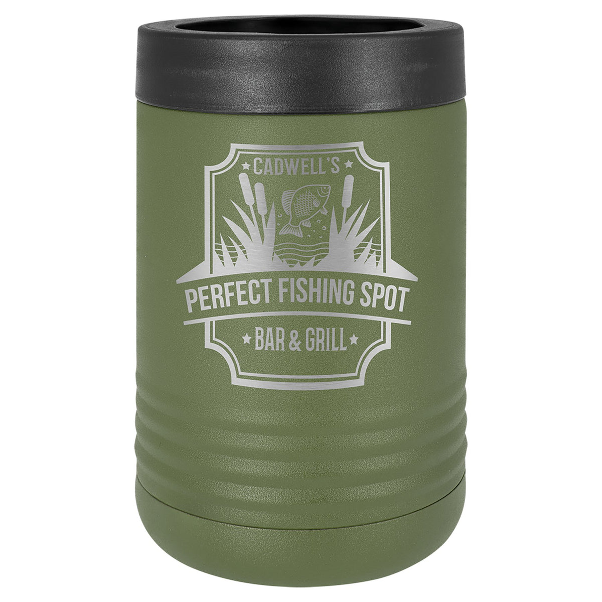 Engraved Polar Camel Vacuum Insulated Beverage Holder - Olive Green