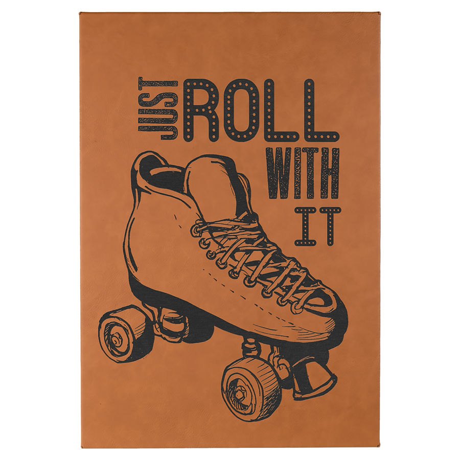 Engraved Leatherette Wall Decor with Sawtooth Hanger - Rawhide / 12 x 18 in
