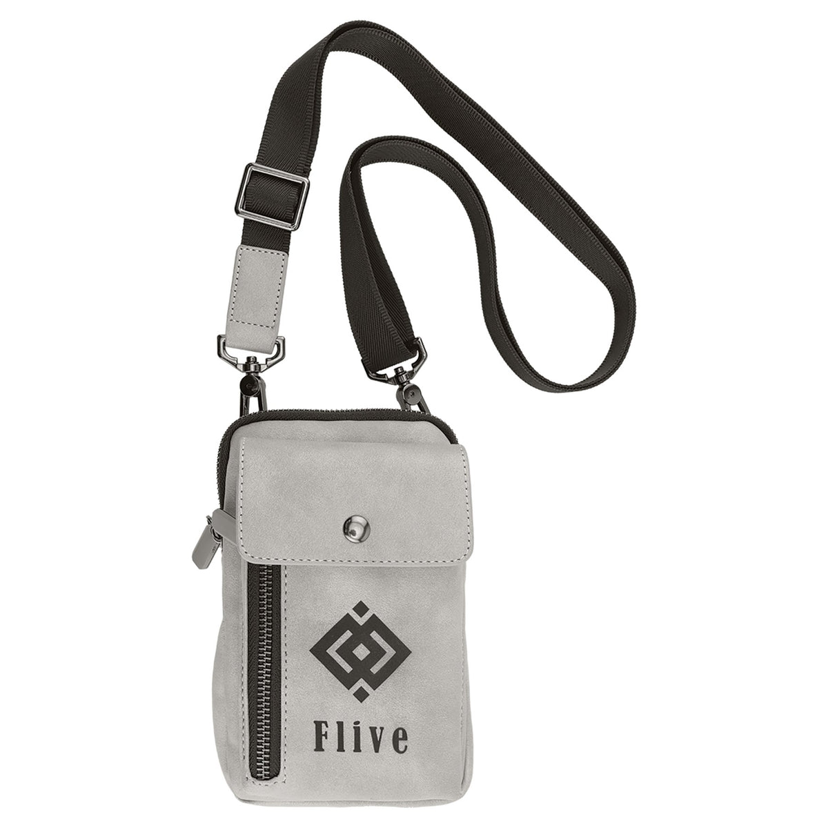 Engraved Creekside Leatherette Urban Bag - Light Gray