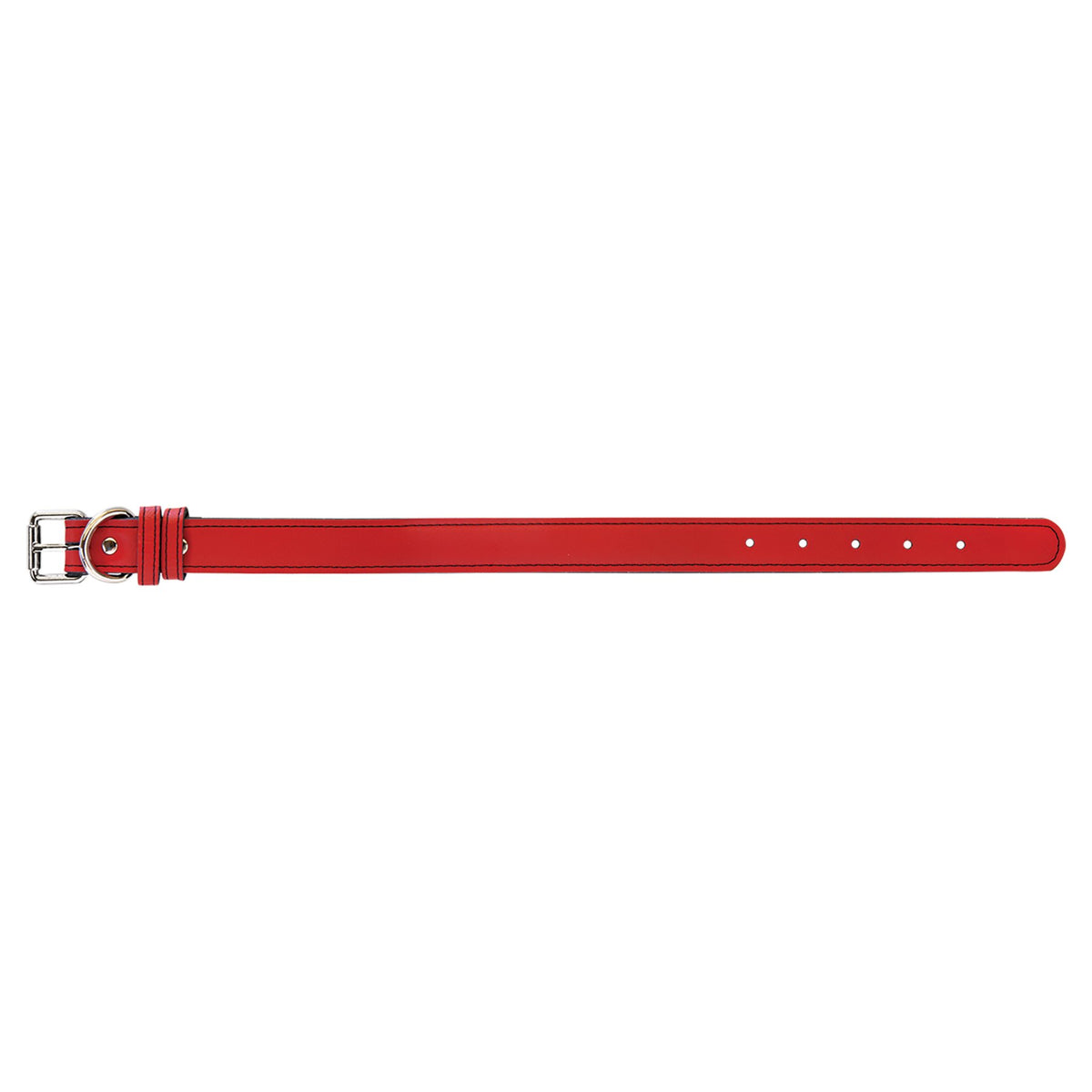 Engraved Leatherette Dog Collar - Red / Small (15 x 3/4 in)