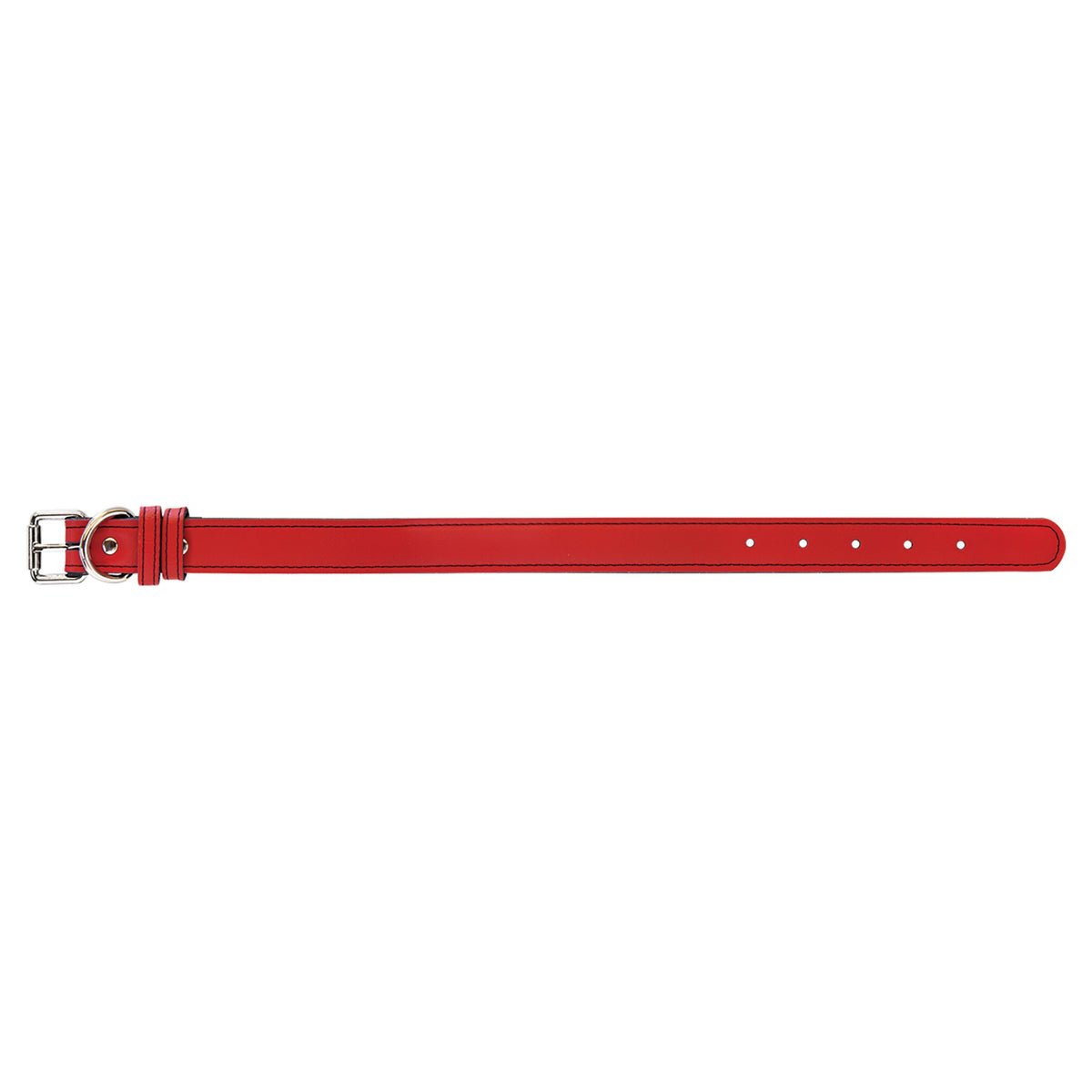 Engraved Leatherette Dog Collar - Red / Medium (19 x 1 in)