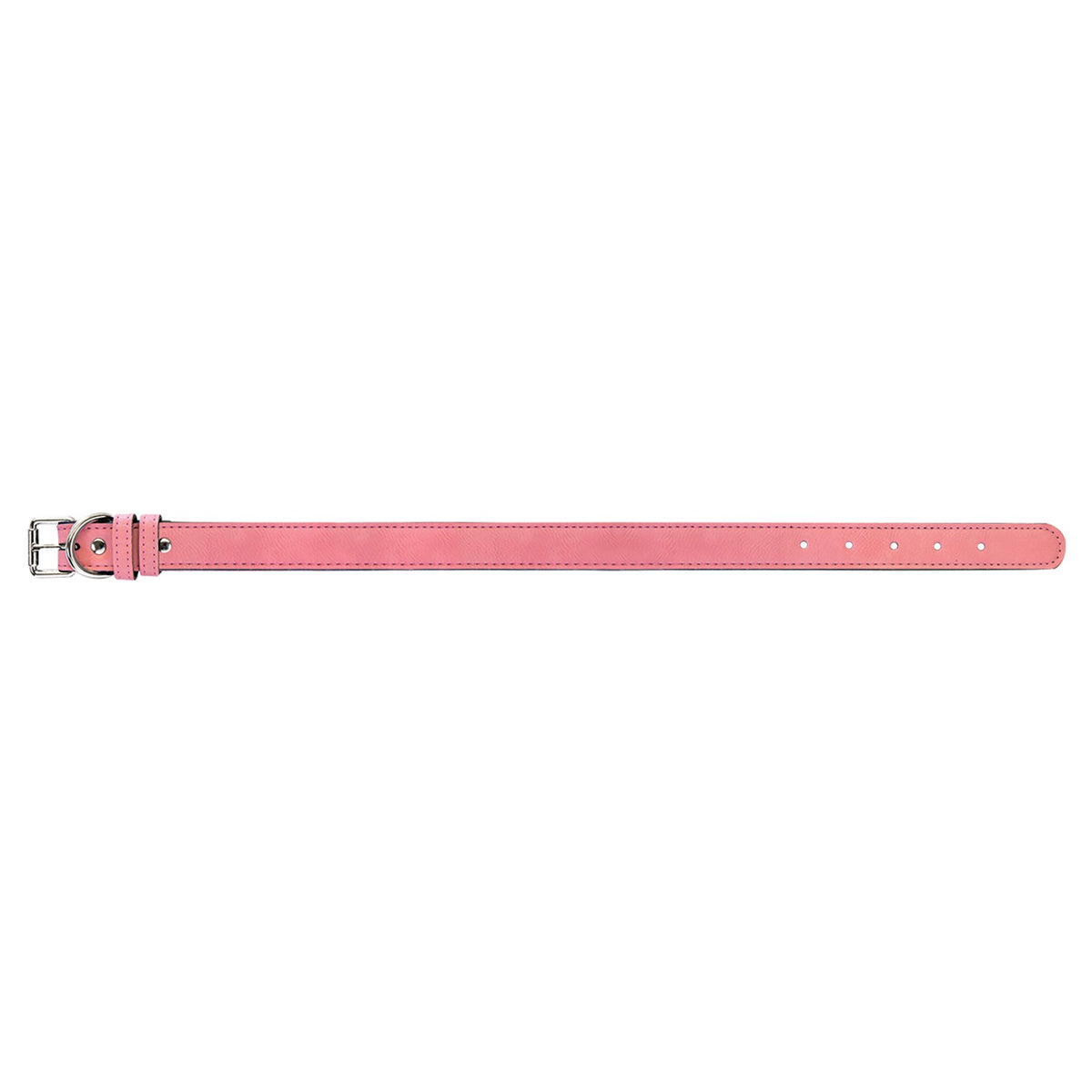 Engraved Leatherette Dog Collar - Pink / Large (23 x 1 in)