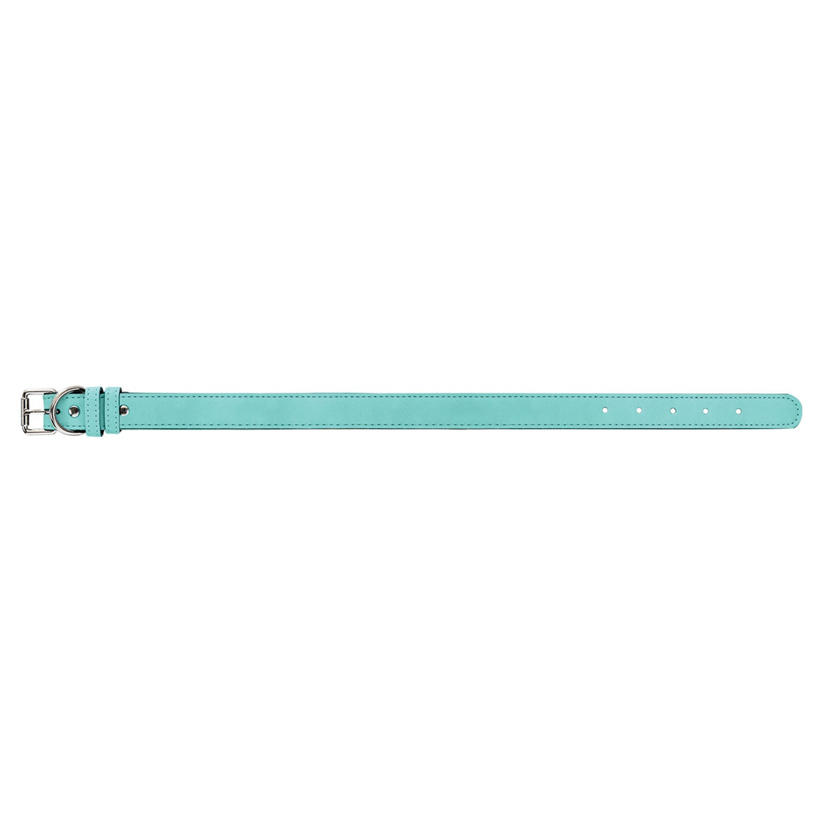 Engraved Leatherette Dog Collar - Teal / Large (23 x 1 in)