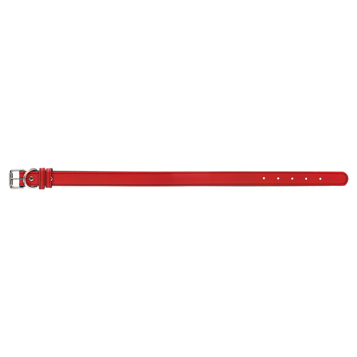 Engraved Leatherette Dog Collar - Red / Large (23 x 1 in)
