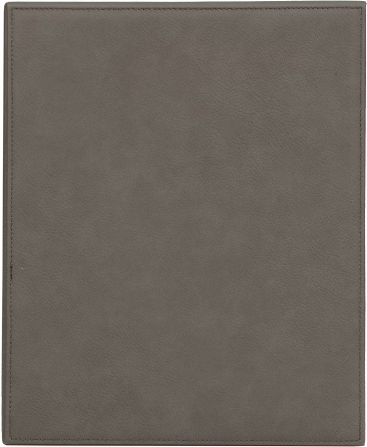 Engraved Leatherette Plaque - Gray / 9 x 12 in
