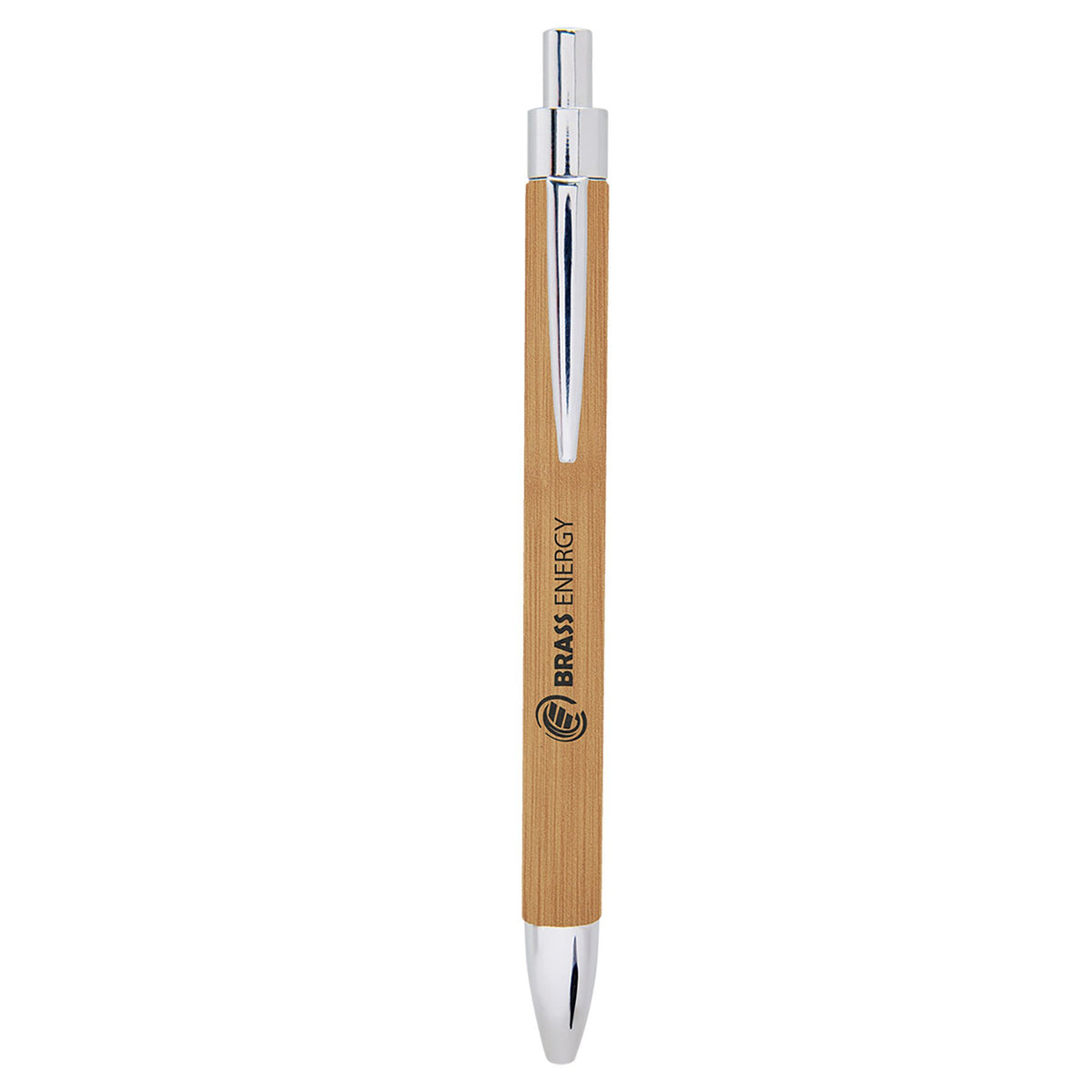 Engraved Leatherette Pen - Bamboo