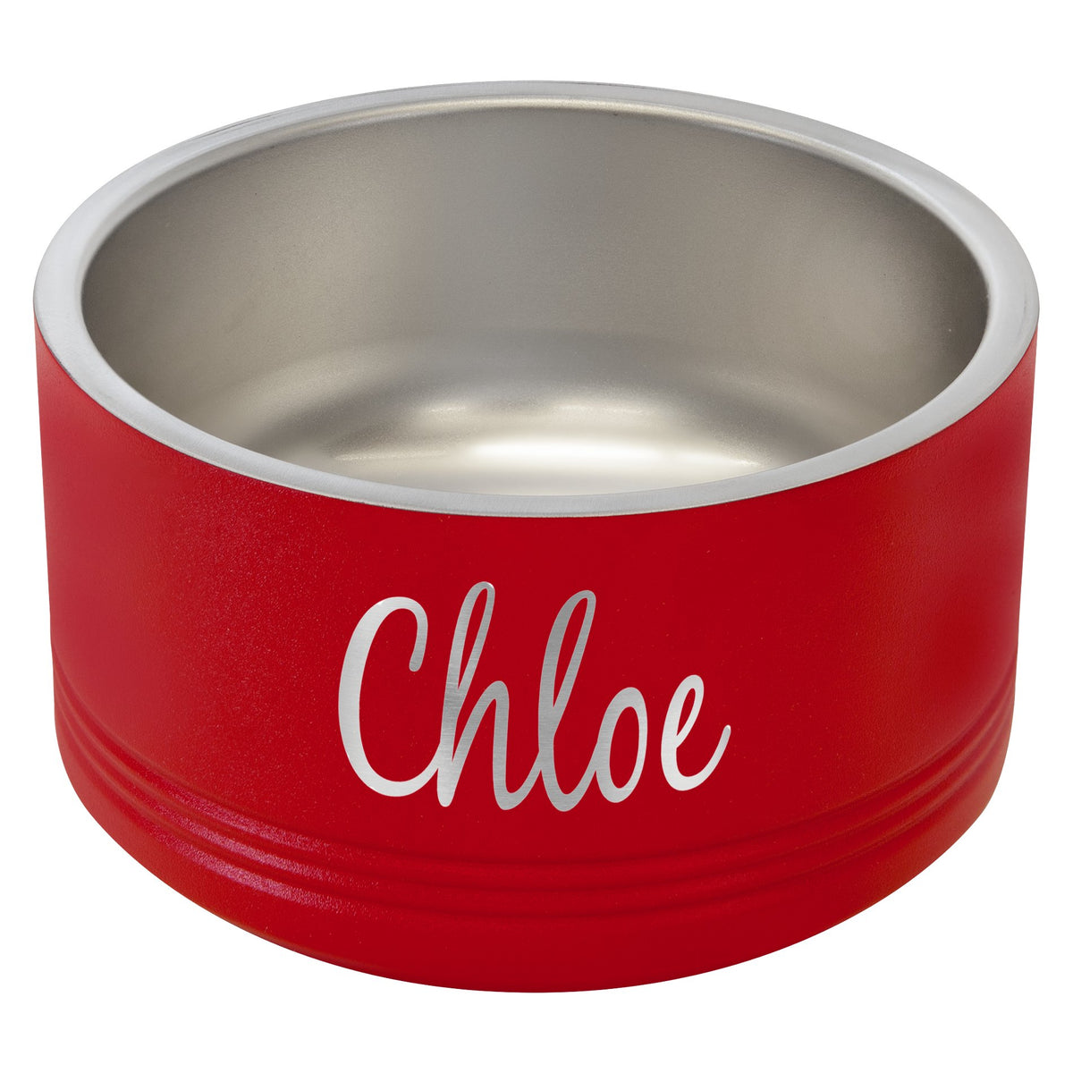 Engraved Polar Camel Pet Bowl - Red / Small (18 oz)