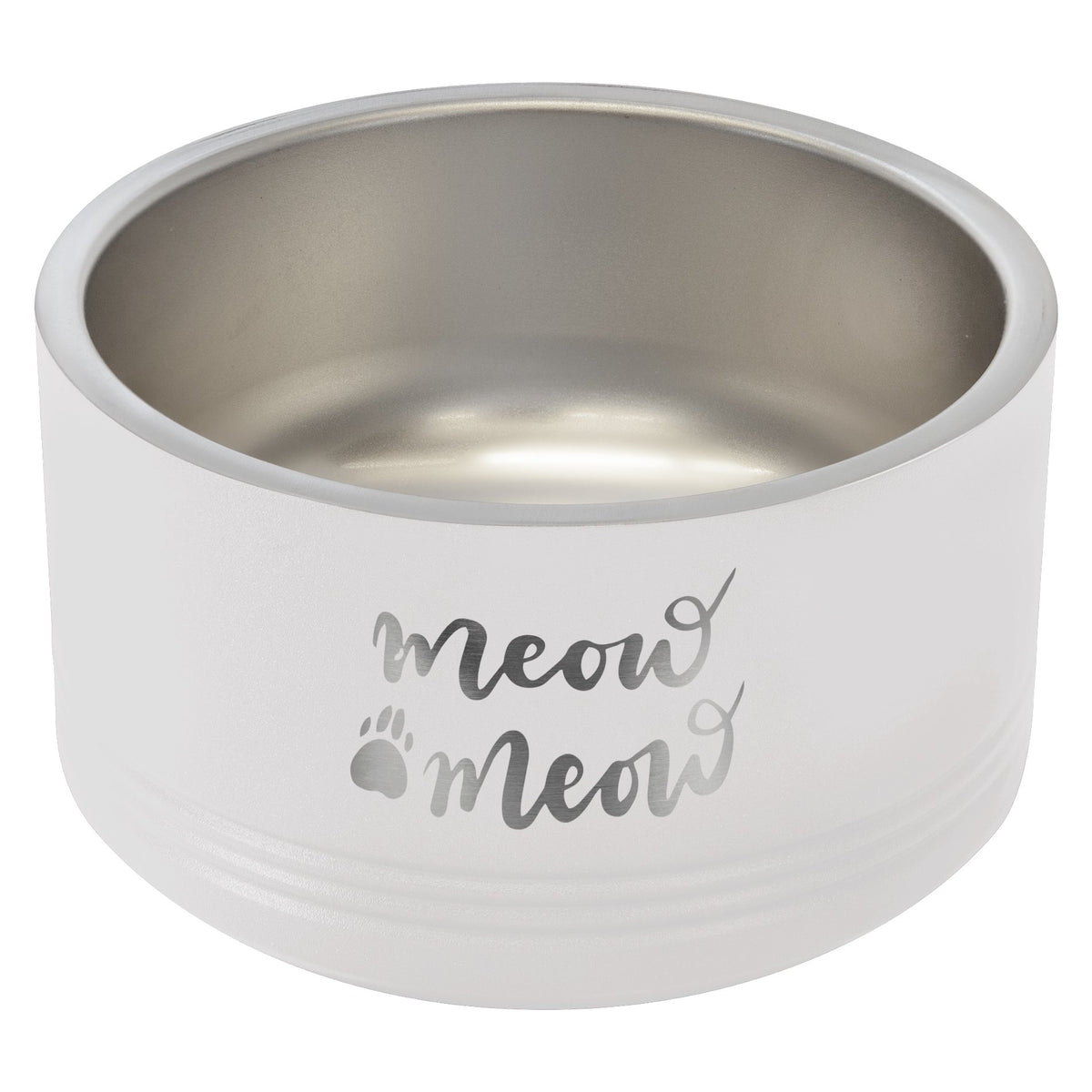 Engraved Polar Camel Pet Bowl - White / Small (18 oz)