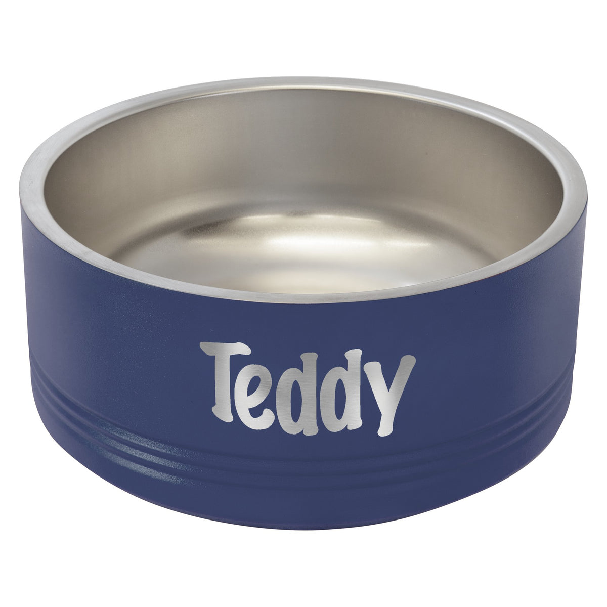 Engraved Polar Camel Pet Bowl - Navy Blue / Medium (32 oz)