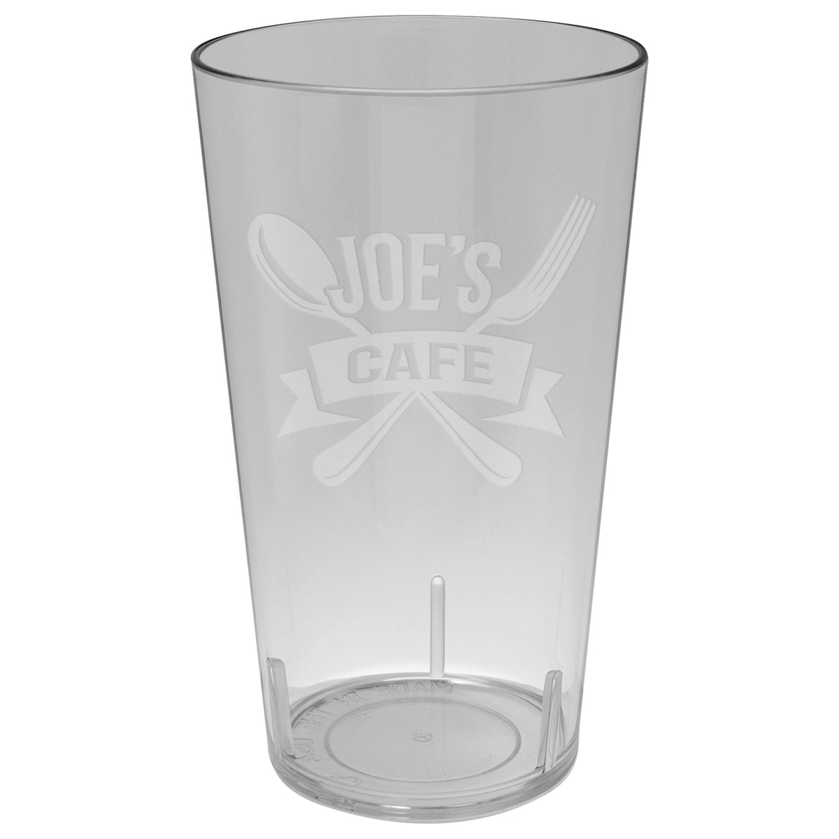 Engraved Clear Plastic Cup - 12 oz