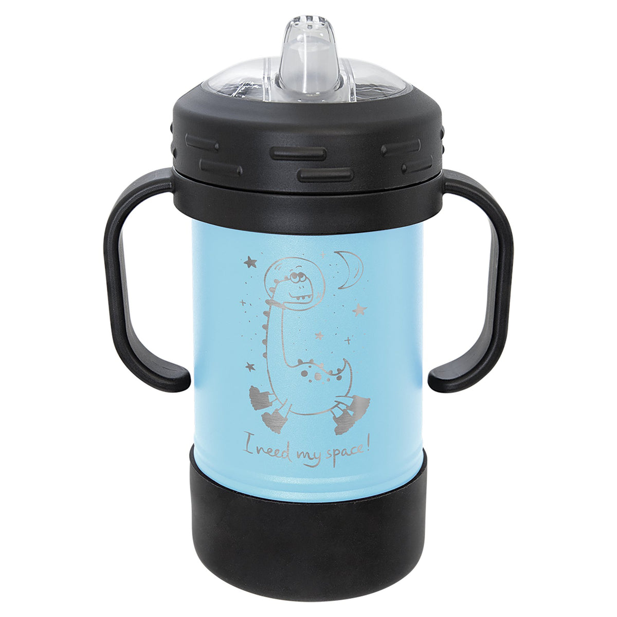 Engraved Polar Camel 10 oz Sippy Cup - Light Blue