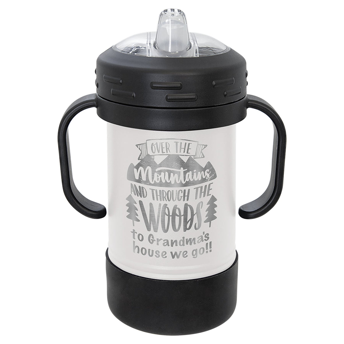 Engraved Polar Camel 10 oz Sippy Cup - White