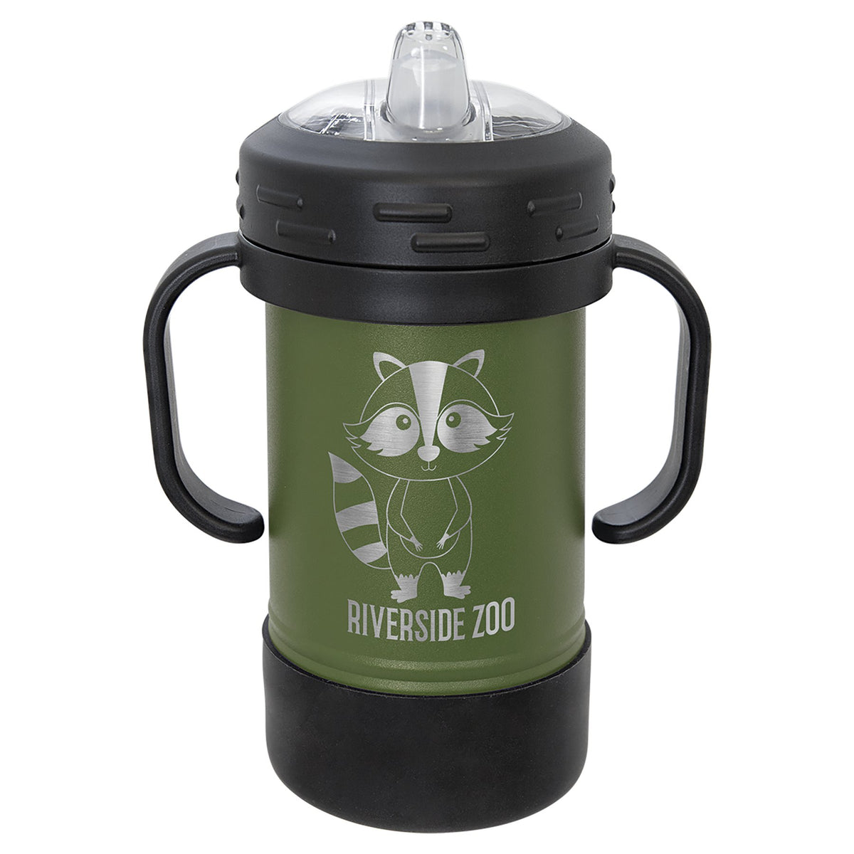 Engraved Polar Camel 10 oz Sippy Cup - Olive Green