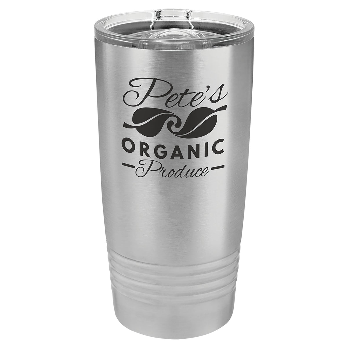 Engraved Polar Camel Ringneck Tumbler with Slider Lid - Stainless Steel / 20 oz