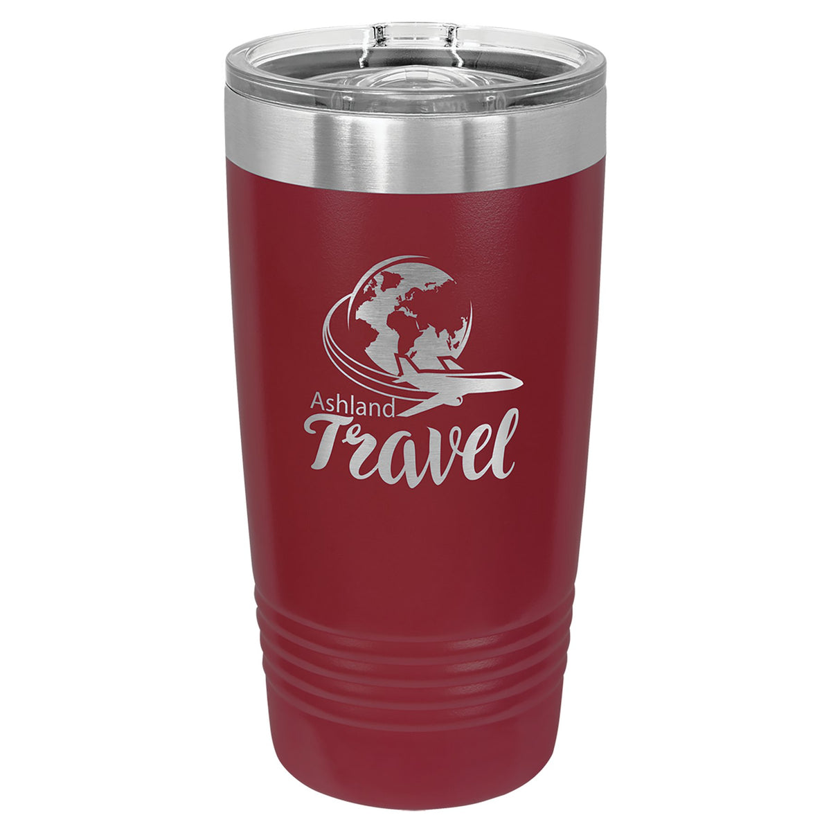 Engraved Polar Camel Ringneck Tumbler with Slider Lid - Maroon / 20 oz