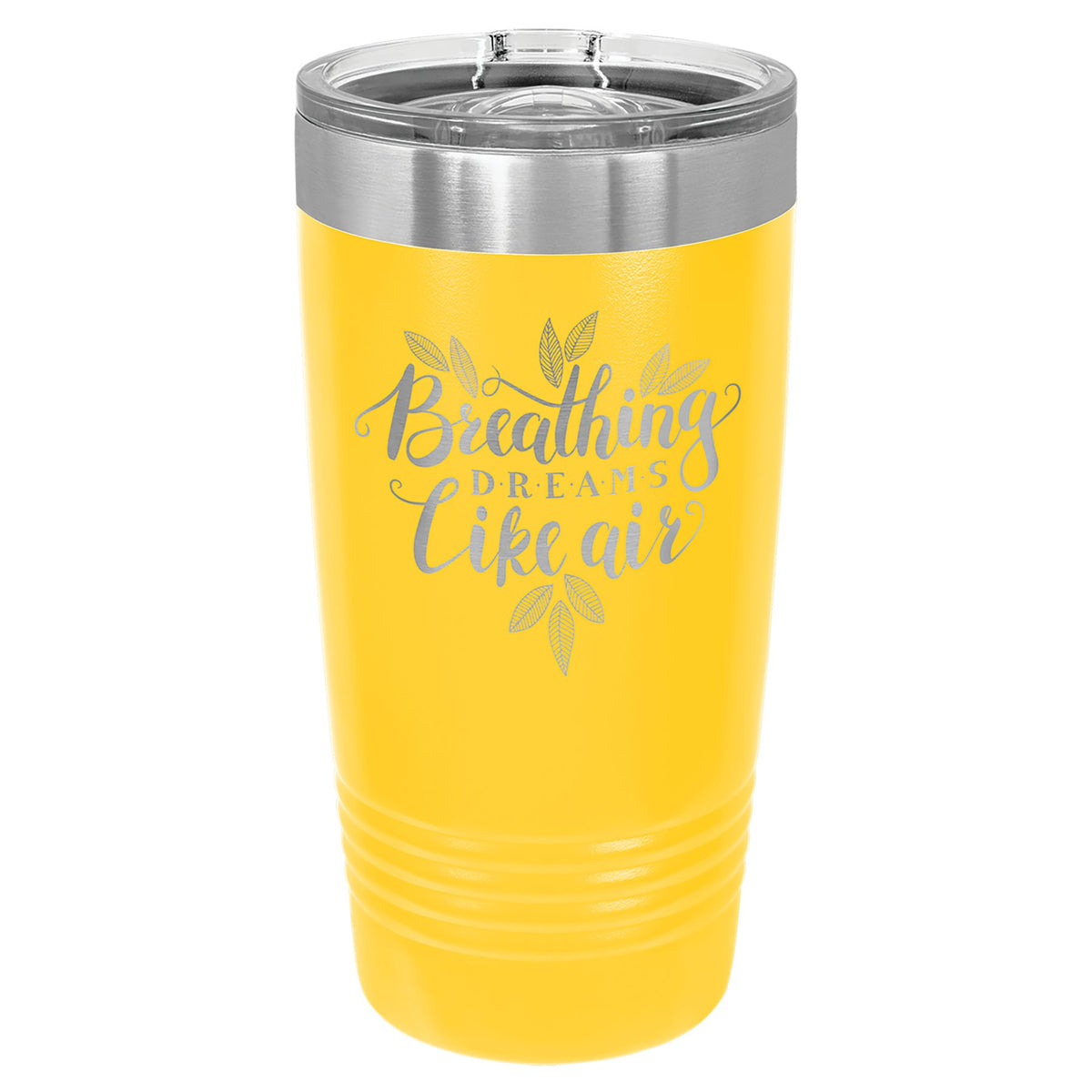 Engraved Polar Camel Ringneck Tumbler with Slider Lid - Yellow / 20 oz