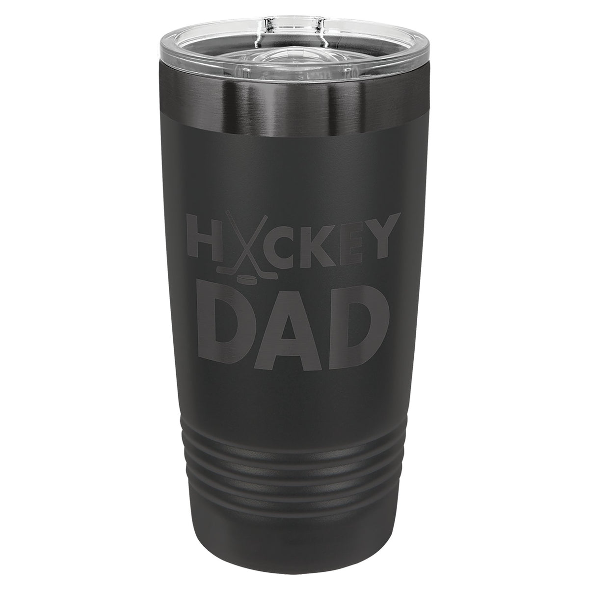 Engraved Polar Camel Ringneck Tumbler with Slider Lid - Black/Ghost Black / 20 oz