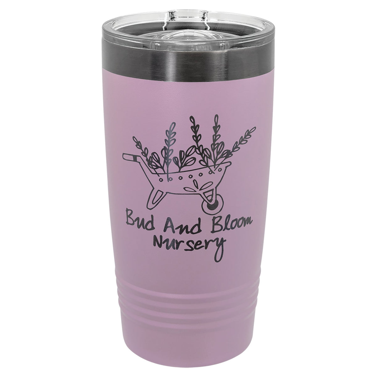 Engraved Polar Camel Ringneck Tumbler with Slider Lid - Moody Lilac/Ghost Black / 20 oz