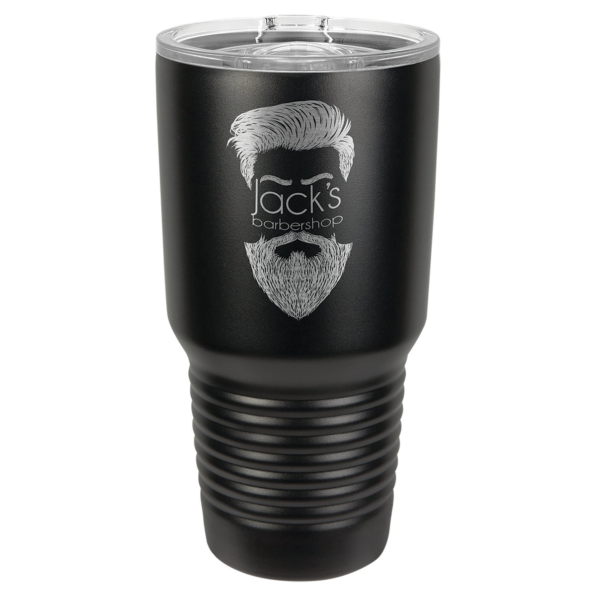 Engraved Polar Camel Ringneck Tumbler with Slider Lid - Black (No Silver Ring) / 30 oz