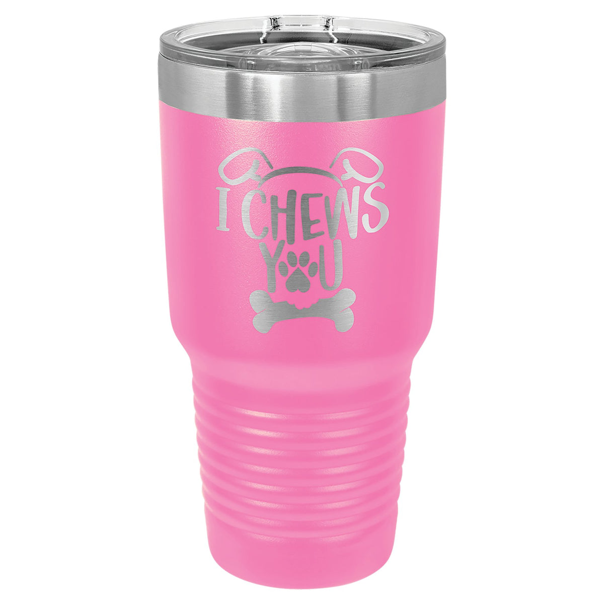 Engraved Polar Camel Ringneck Tumbler with Slider Lid - Pink / 30 oz