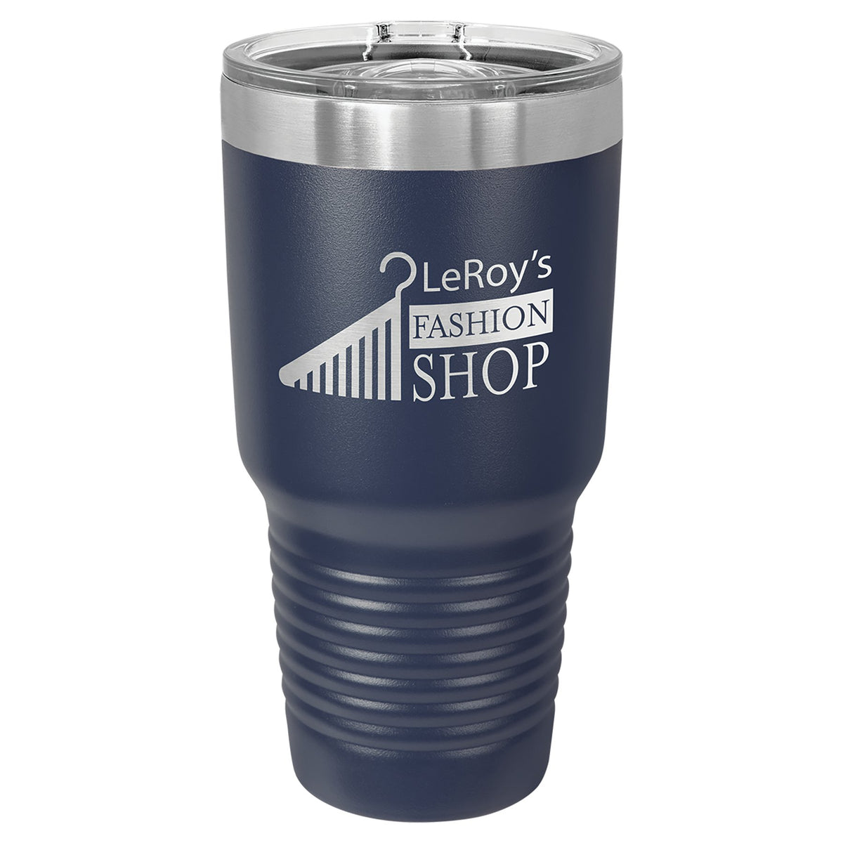 Engraved Polar Camel Ringneck Tumbler with Slider Lid - Navy Blue / 30 oz