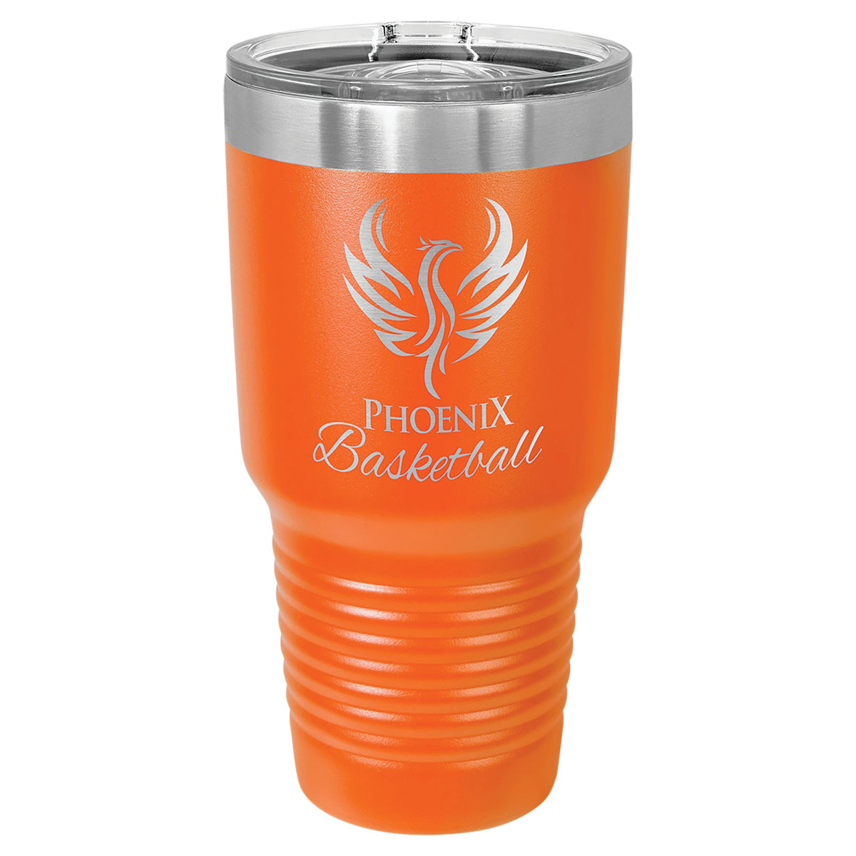 Engraved Polar Camel Ringneck Tumbler with Slider Lid - Orange / 30 oz