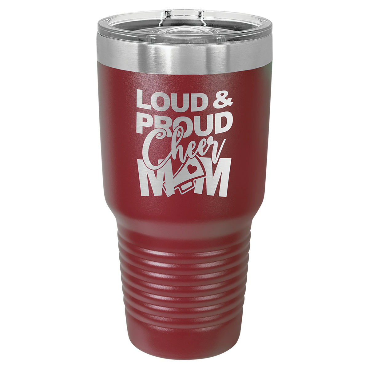 Engraved Polar Camel Ringneck Tumbler with Slider Lid - Maroon / 30 oz