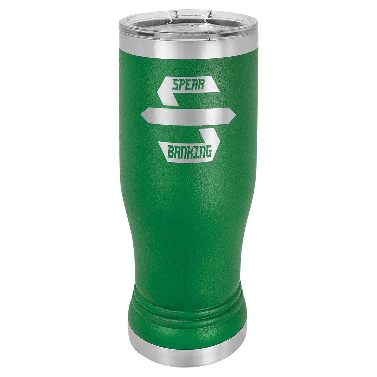 Engraved Polar Camel Pilsner Tumbler with Lid - Green / 14 oz