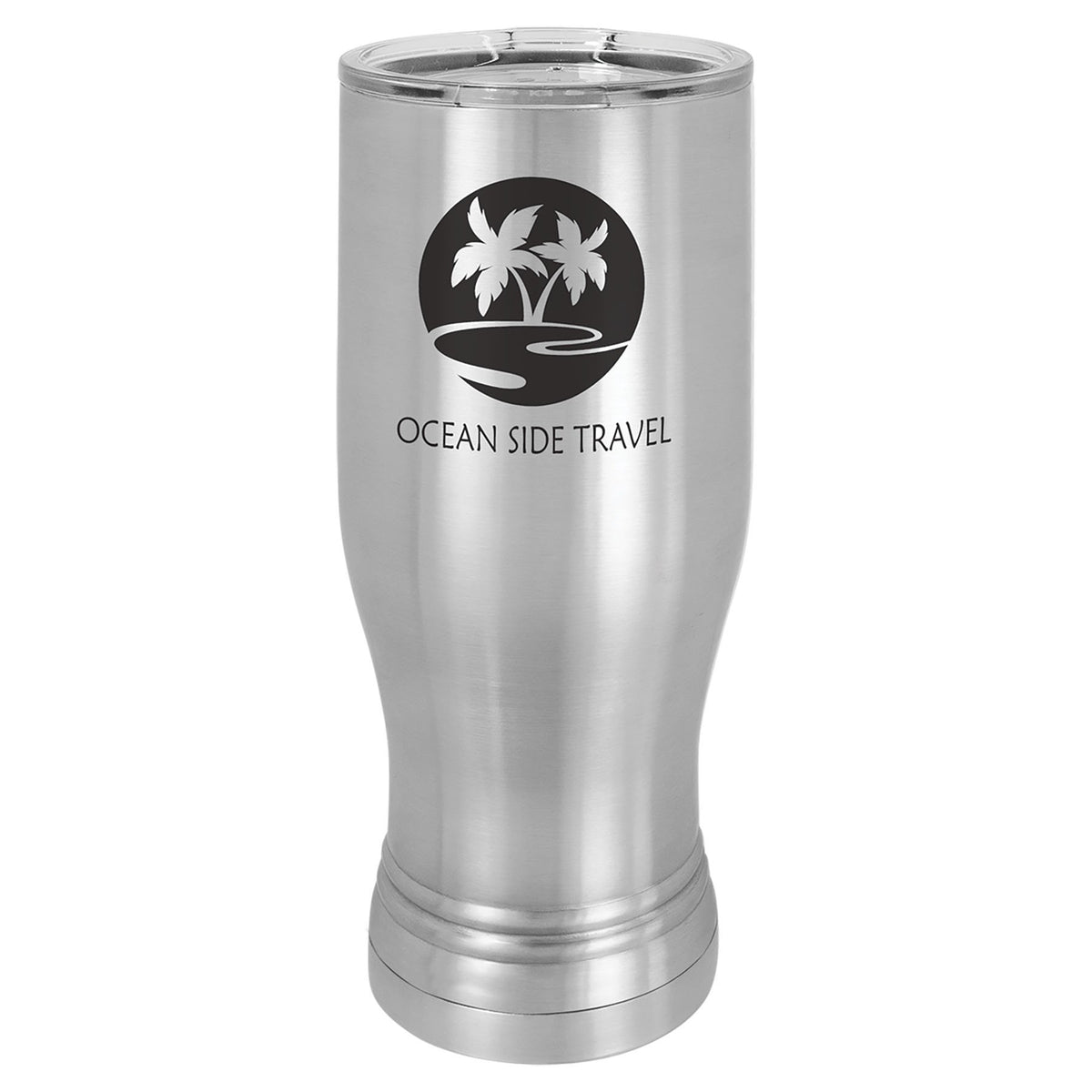Engraved Polar Camel Pilsner Tumbler with Lid - Stainless Steel / 20 oz