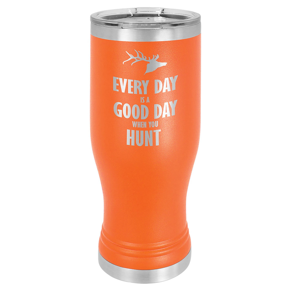 Engraved Polar Camel Pilsner Tumbler with Lid - Orange / 20 oz