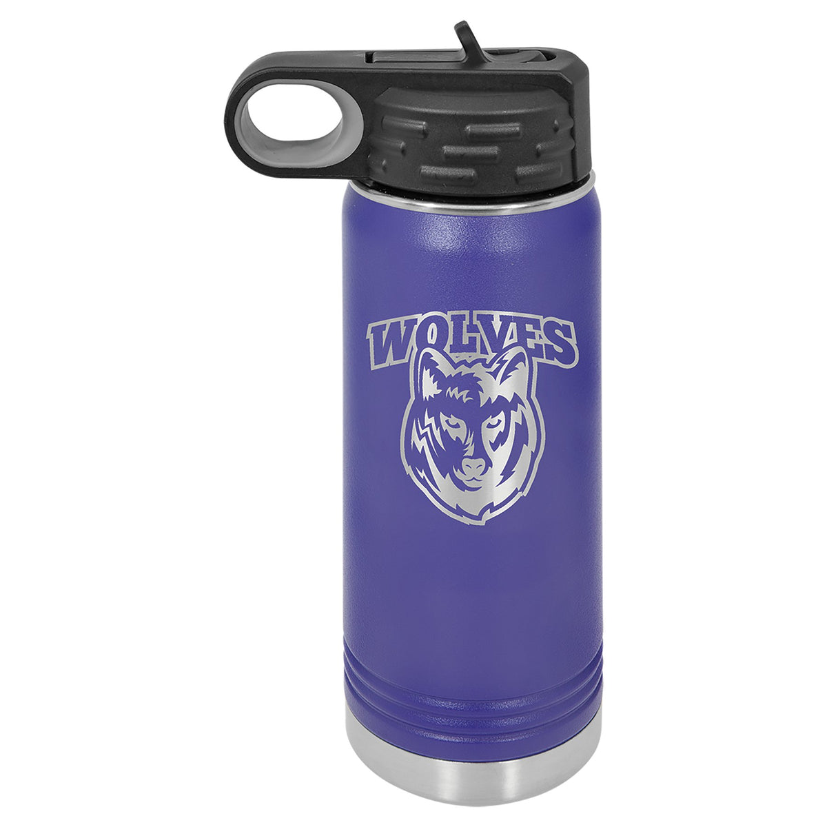 Engraved Polar Camel Water Bottle - Purple / 20 oz