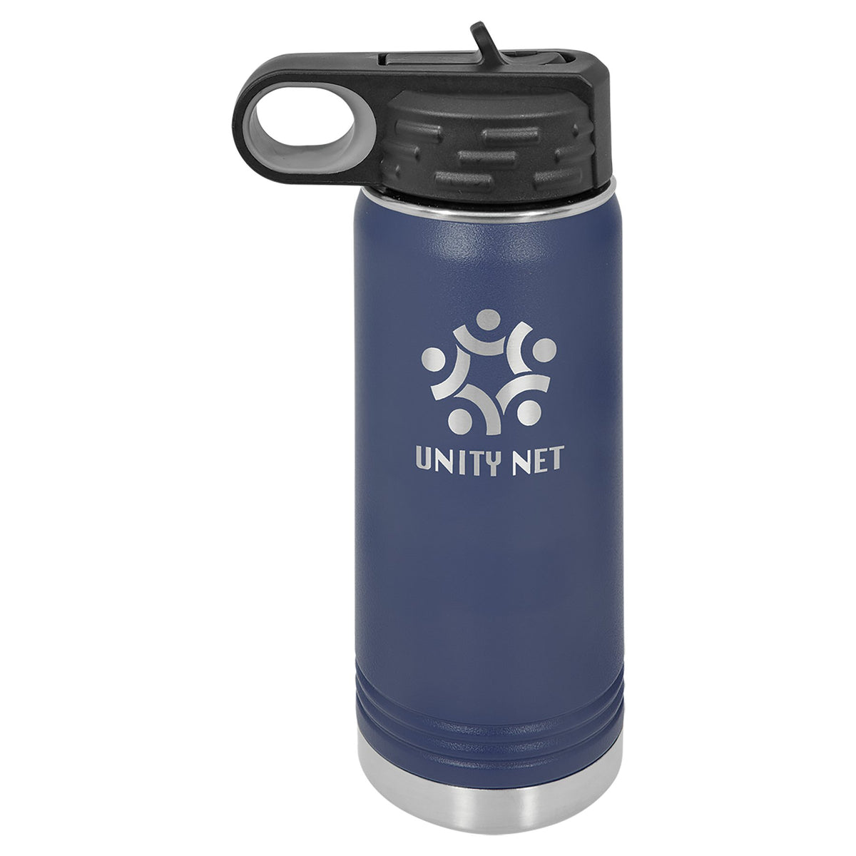 Engraved Polar Camel Water Bottle - Navy Blue / 20 oz