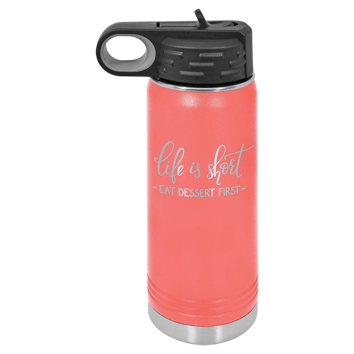Engraved Polar Camel Water Bottle - Coral / 20 oz