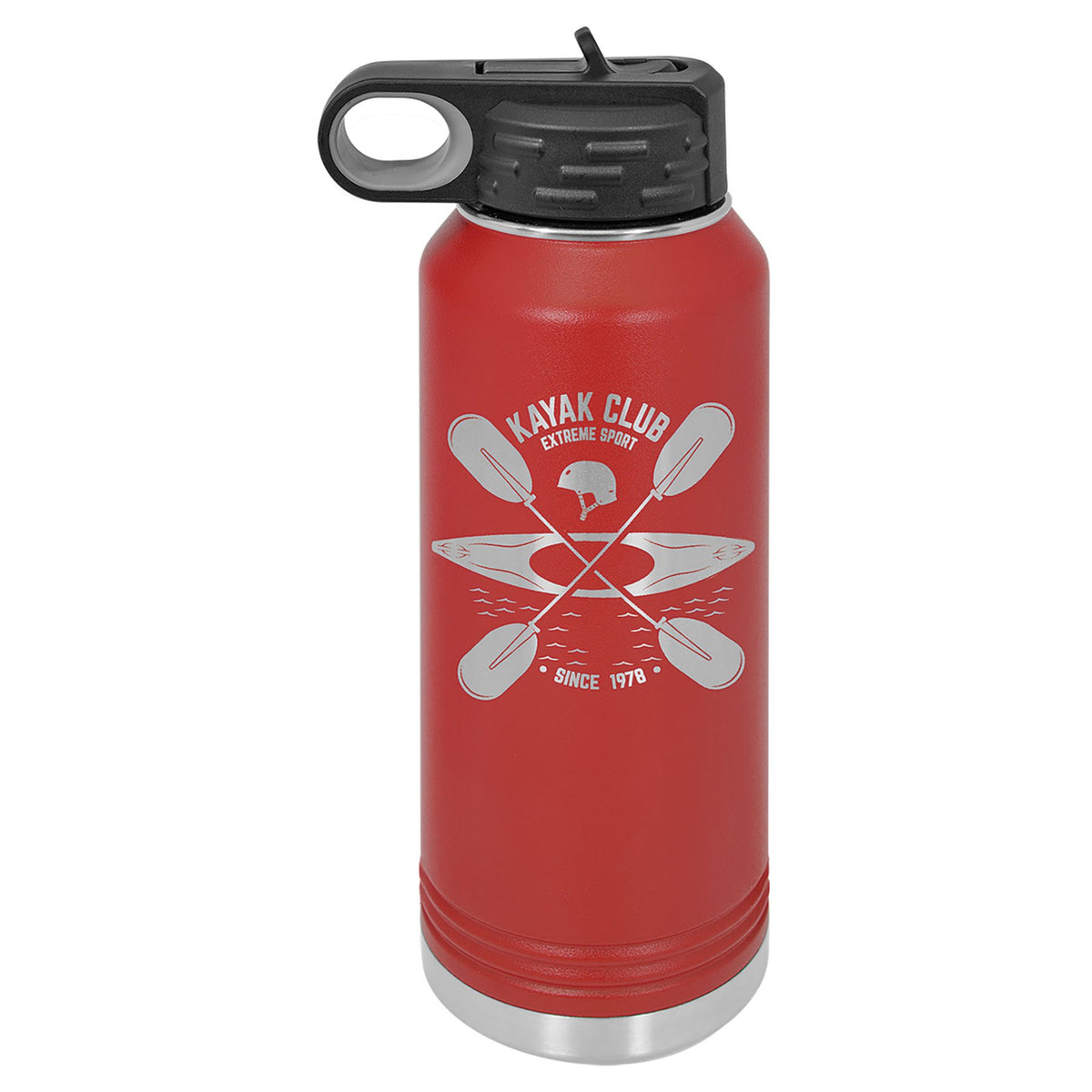 Engraved Polar Camel Water Bottle - Red / 32 oz